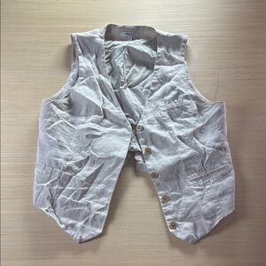 Madewell Linen Vest in‎ Soft Gray Women’s 12